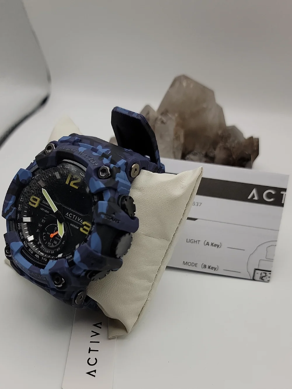 Activa X Invicta BlackOps Digital Men's Watch 56mm. Camouflage Blue ACW1637-003